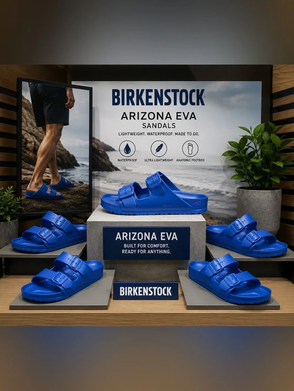 Birkenstock Arizona Essentials EVA – Men’s Size 13 – Bright Blue – NWOB/NWOT